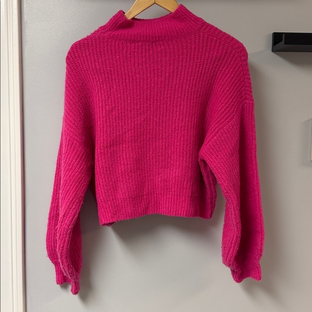 Lumiere Oversized Hot Pink Sweater - Picture 4 of 4